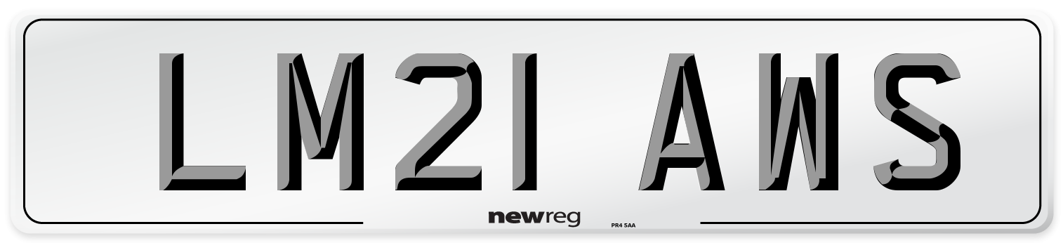 LM21 AWS Number Plate from New Reg
